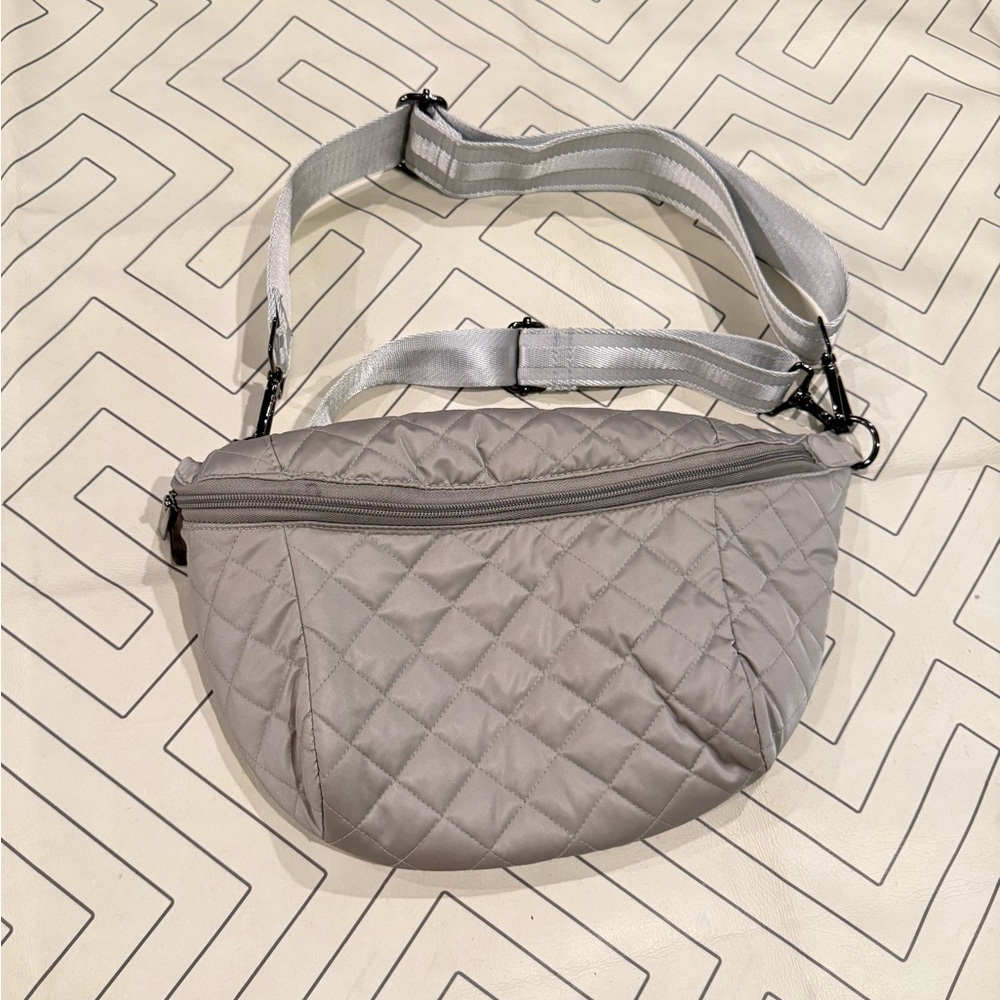 Haute Shore Grey Quilted Fanny Bag